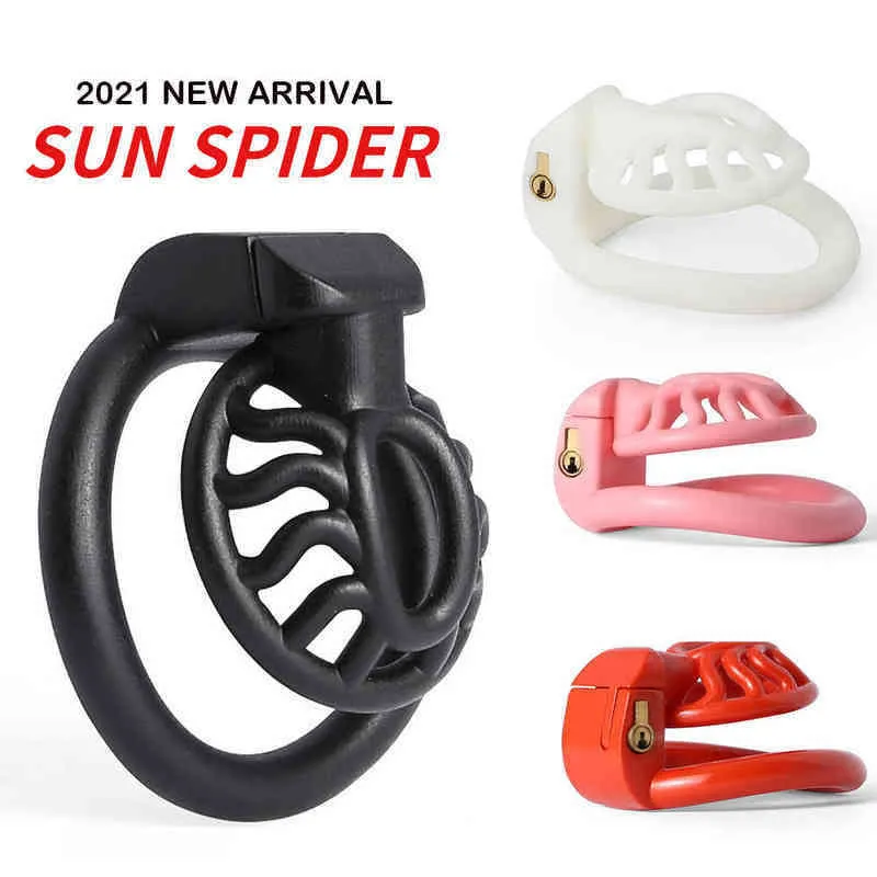 NXY Dispositivo di Castità 2022 Stampa 3D Sun Spider Cage Maschile Pene Trainer Blocco Anello Del Rubinetto Bdsm Cintura Giocattoli Del Sesso per Gli Uomini1221