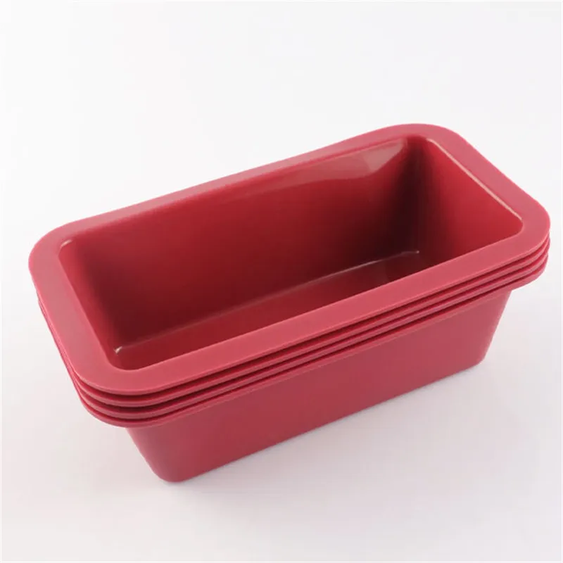 Pure Color Cake Mold Kitchen Practical Gadget Household Rectangle Food Grade Silicone Toast Bread Baking Pan DIY New Arrival 2 58hz J2