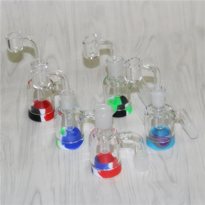 Roken Glas Ash Catcher Bubbler Water Pijp Reclaim Ashcatcher Bong Ashcatchers Silicone Wax Container Dabber Tool Silicon Hand Pipes