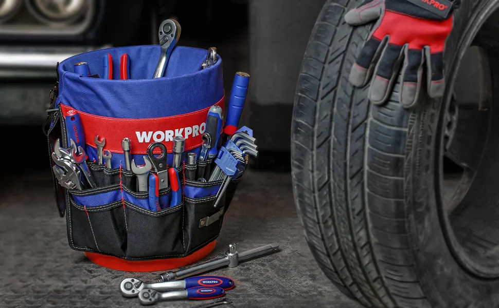 WORKPRO 5 Gallon Bucket Tool Organizer Bucket Boss Tool Bag With 51