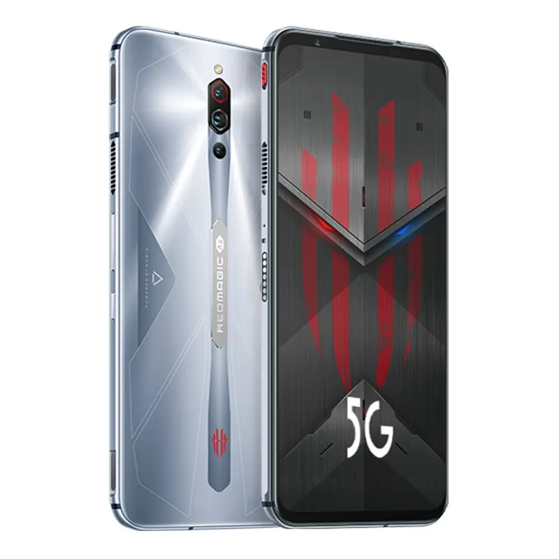 Téléphone portable d'origine Nubia Red Magic 5S 5G Gaming 12 Go 16 Go RAM 256 Go ROM Snapdragon 865 64MP AI 4500mAh Android 6.65 "AMOLED plein écran empreinte digitale ID téléphone portable intelligent