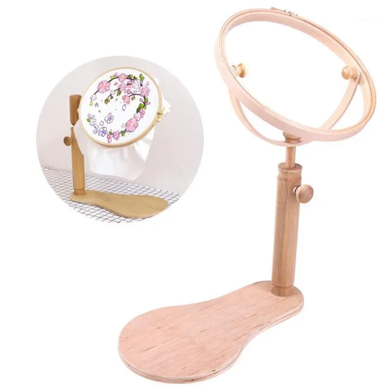 Sewing Notions & Tools Embroidery Stand Hoop Wood Cross Stitch Set Ring Frame Adjustable Tools1