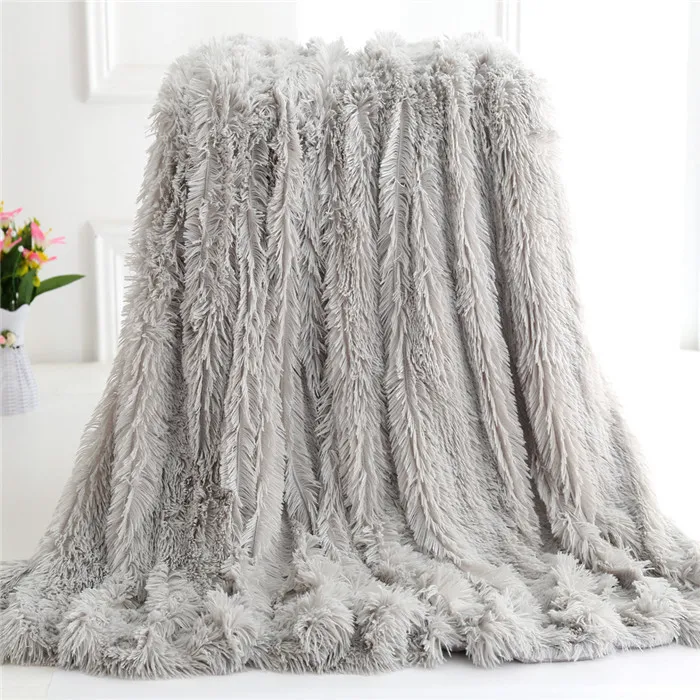 Autumn/Winter Warm Plush And Super Soft Crystal Plush Double Thickened Bed Blanket