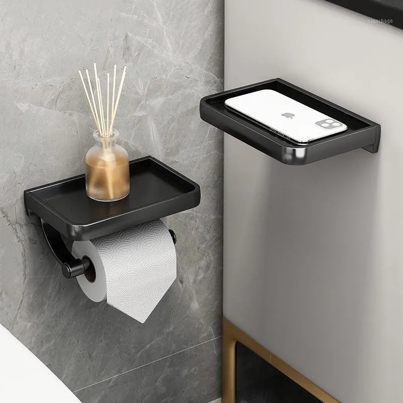 Porte-Papier Toilette Mural sans Perçage, Support Papier WC en Aluminium