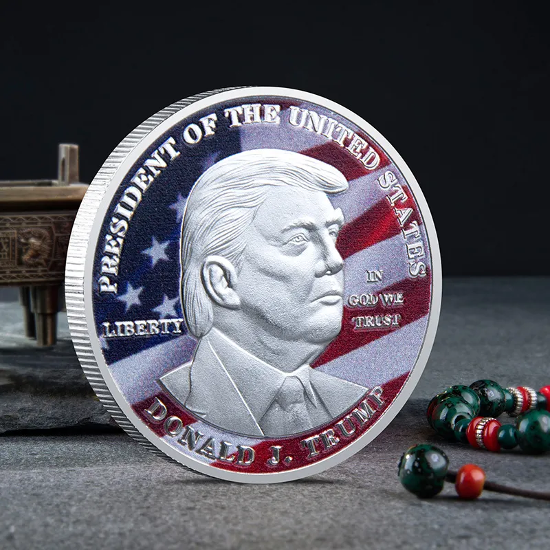 American 45th President Donald Trump Arts and Crafts Commemorative Coin the United States President Election Metal Badge