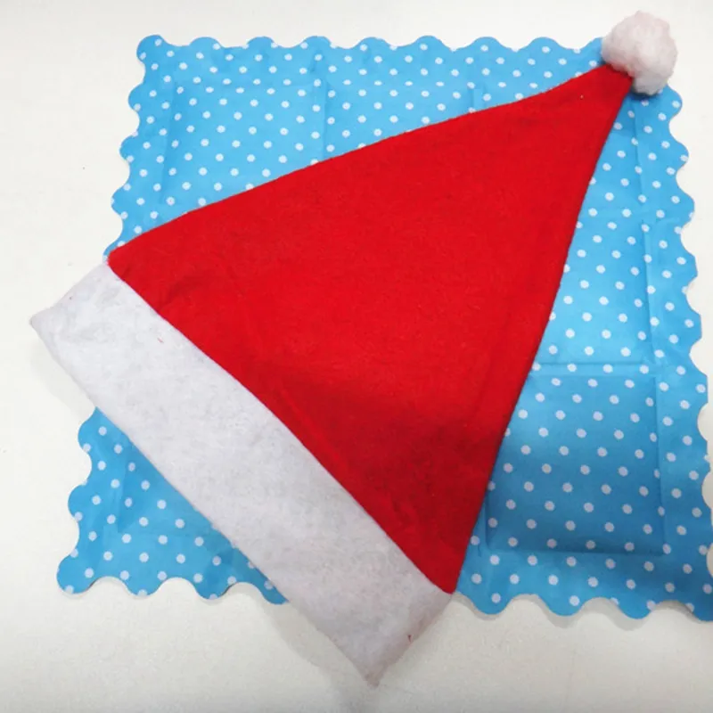 Erwachsene Kinder Weihnachten Hut Weihnachten Party Kappe Rot Plüsch Caps Non Woven Santa Claus Kostüm Hüte Für Weihnachten Dekoration Geschenk BH4128 TYJ