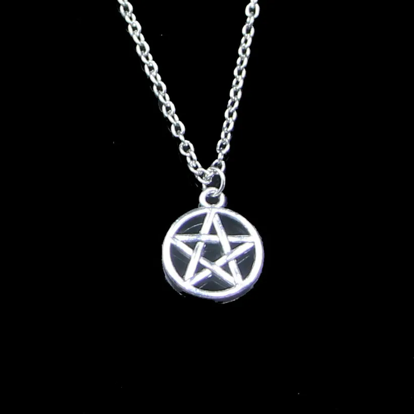 Mode 16mm étoile pentagramme pendentif collier lien chaîne pour femme collier ras du cou bijoux créatifs cadeau de fête