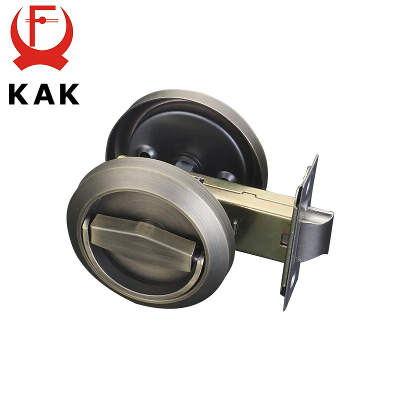 KAK Hidden Door Locks Stainless Steel Handle Recessed Cabinet Invisible Pull Mechanical Outdoor Lock For Fire Proof Hardware 201013