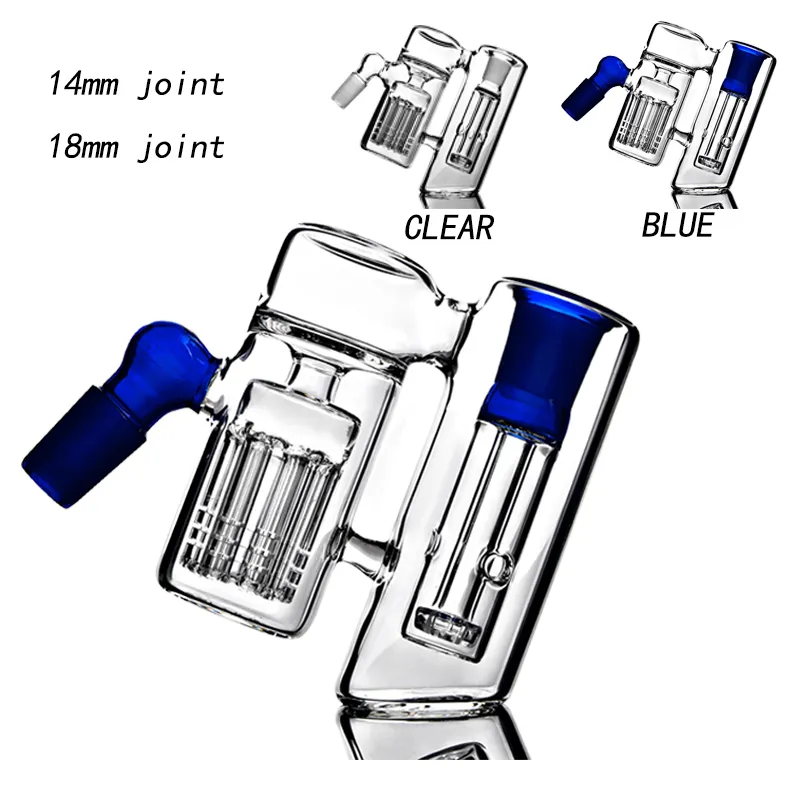 Renkli 14mm 18mm Cam Bong Kül Yakalayıcı Bong Kol Ağacı Perc Cam Kül Yakalayıcı 18 mm Ortak Yeşil Kül Yakalayıcılar 45 Derece Ücretsiz Denizcilikte