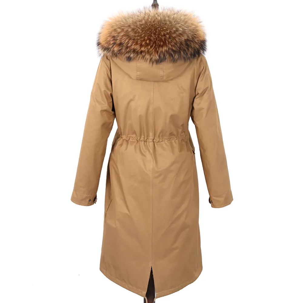 Fuchs Luxus Parka Mit Echtfell Neue Winterjacke Frauen X Lange