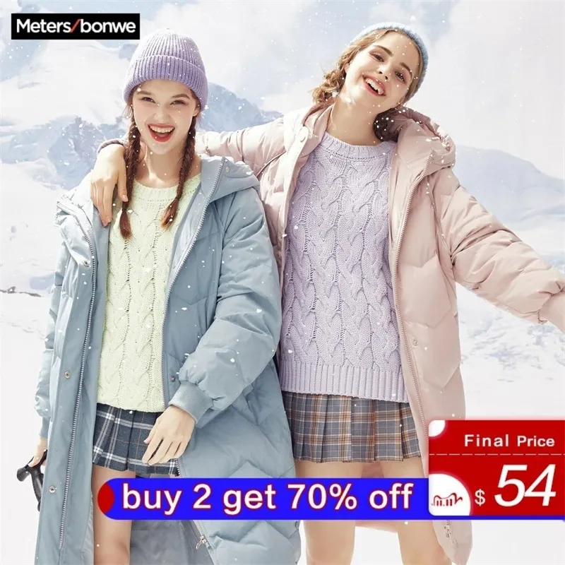Winter Thicken Warm 90 Gray Duck Down Long Padded Coat Womens For Women By Metersbonwe Loose Fit Fashionable Longodded Long Padded Coat Womens 201031 From Lu003 190.14 DHgate.Com