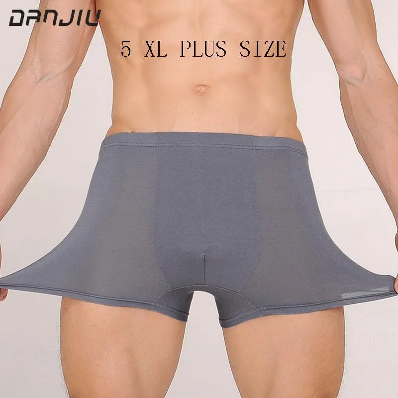 Danjiu Mens Boxer STORS CUECA HALZONCILLOS HOMBRE Сексуальное нижнее белье Мужчины Solid 4XL 5XL Plus Размер Большой