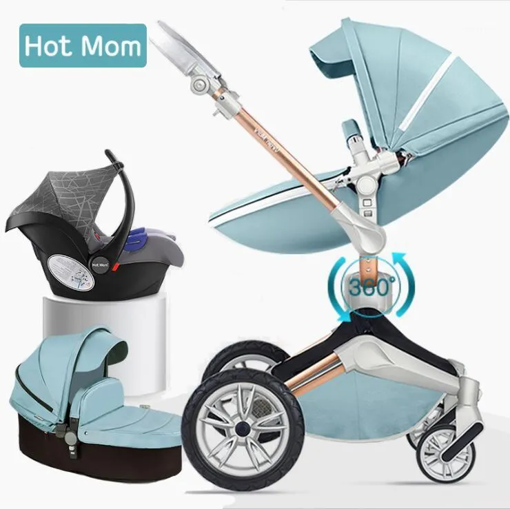 Hot Mom strollers can sit high landscape folding reclining lightweight imported baby stroller