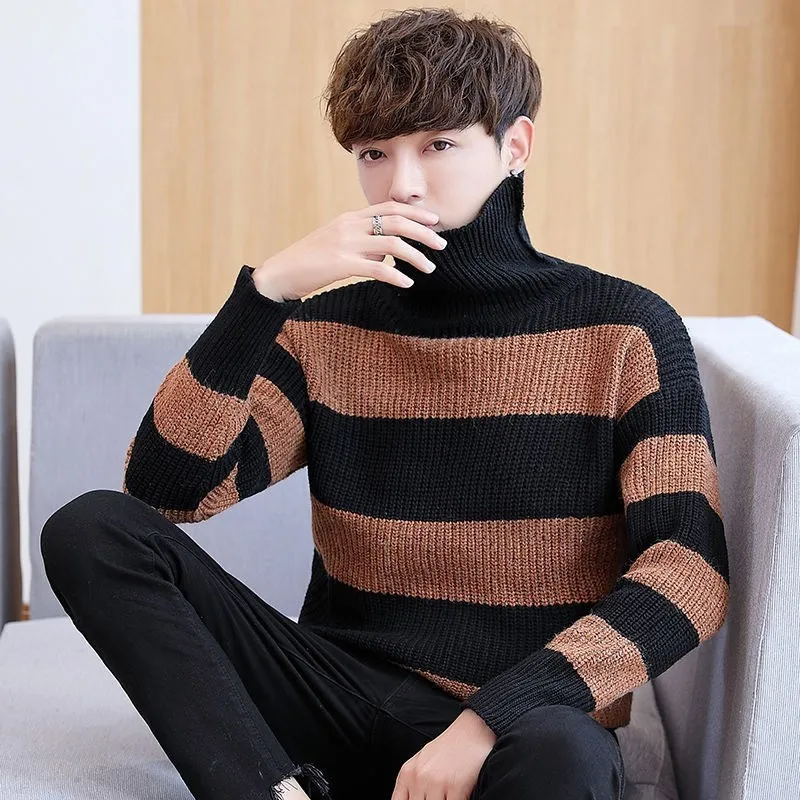 The New Autumn/Winter Men Long Sleeve Turtleneck Loose