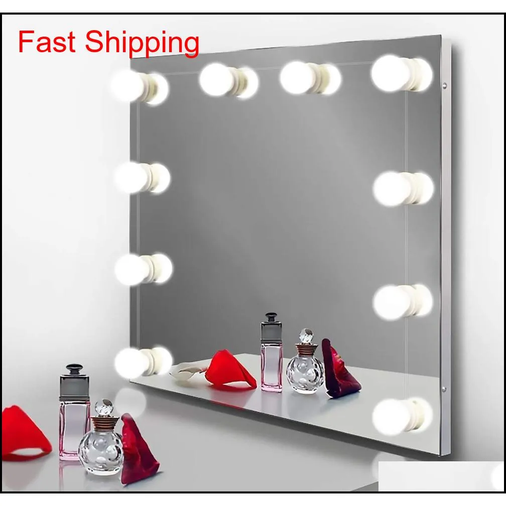 Lampada a parete Hollywood LED LED MIRROR LIGHT KIT con luce dimmerabile 10 lampadine per tavolo da trucco impostati nella medicazione VIWZQ