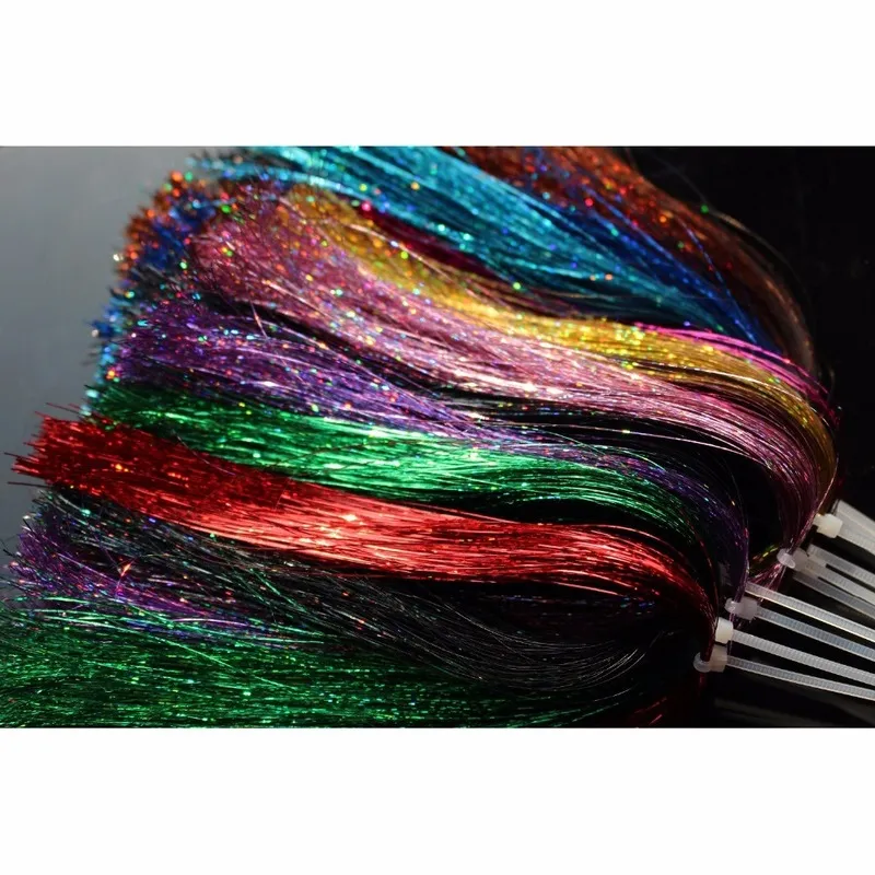 Tigofly 30-delige Holografische Flashabou Set - Vliegvismaterialen, 30 Kleuren, 27-30cm Lang