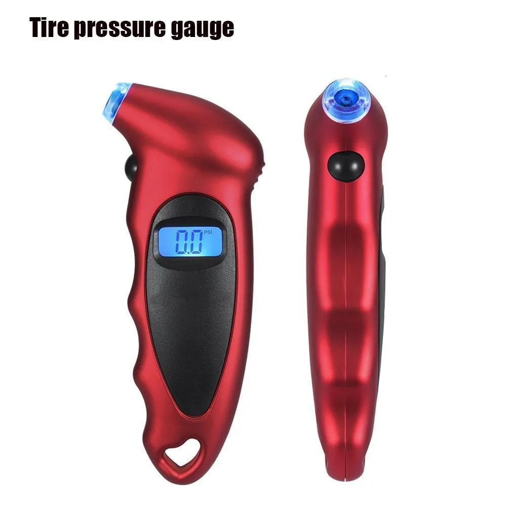 Digital Tire Pressure Gauge LCD Backlight Auto Car Motorcykeldäckmätare 150 PSI Luftdäckmätare Barometer Däcktestare METE289D