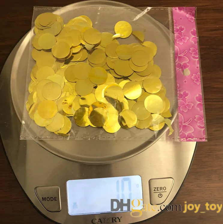 Mix 10g/bag Glitter Foil Metallic Confetti 1.5cm Round Dot Scatter Confetti Gold Silvery Rose Gold Confetti for bobo balloons boxes