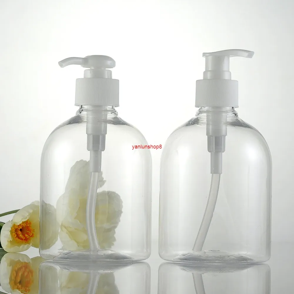 10pc 400 ml Clear Lotion Pomp Container Lege Shampoo Plastic fles met vloeibare zeepdispenser Refill Cosmetic Spray PumpGood-pakket