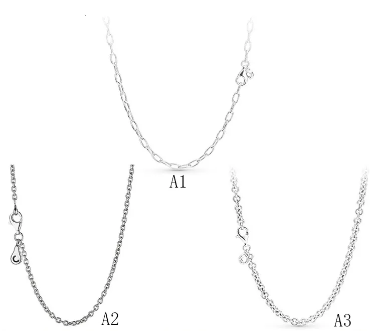 Echtes S925 Sterling Silber für Pandora Paar Halskette Anhänger Schlüsselbeinkette DIY Halskette DIY Herz Liebe Herz Blau Crysta Charm für Perlen Charms