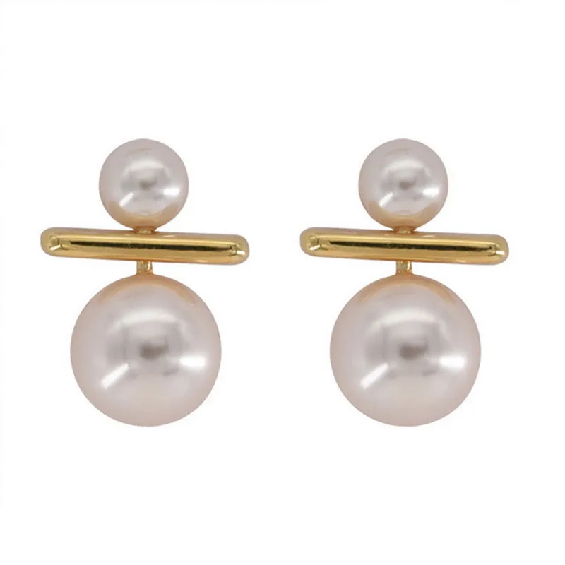 Exquisite gesimuleerde parel oorknopjes vrouwen elegante eenvoudige witte parel oorbellen allemaal matchen pendientes 2020 mode-sieraden cadeau