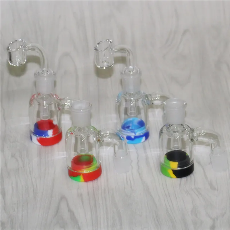 Roken Glass Reclaim Catcher Adapter 14mm 18mm 45 90 Graad met 4mm Quartz Bangers Ash Catchers Adapters Water Bongs DAB RIGS DHL