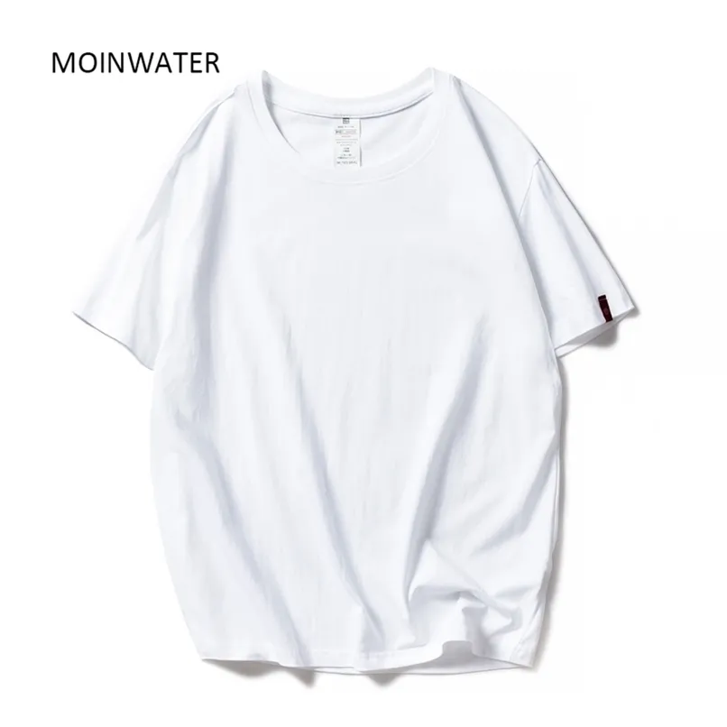 MOINWATER, camisetas blancas y negras para mujer, camisetas de algodón sólido para mujer, camisetas de manga corta, camisetas de verano para mujer, MT1901 220307