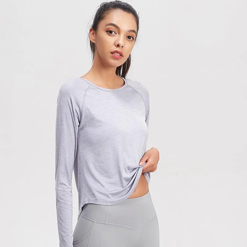 Wmuncc Womens Quick Dry Yogalicious Tops Long Sleeve With Open Back And  Long Sleeves Sexy Gym Sports Top For Activewear And Fitness Wear From Zbgz,  $18.31