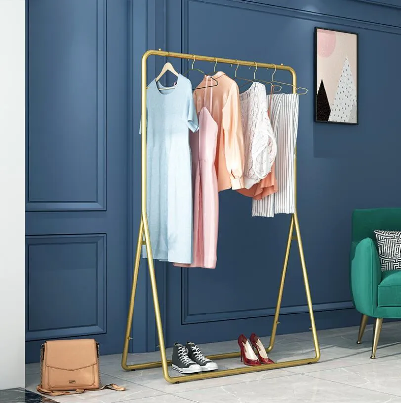 Dropship Clothing Garment Rack With Shelves, Metal Cloth Hanger