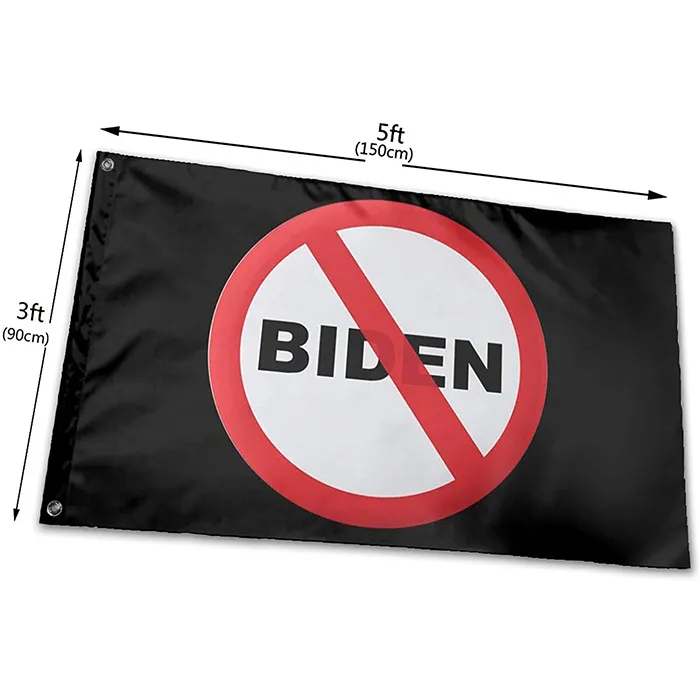 Drapeau Joe Biden 3 x 5 pieds, tissu polyester d'intérieur avec impression numérique personnalisée à fond perdu à 80 %