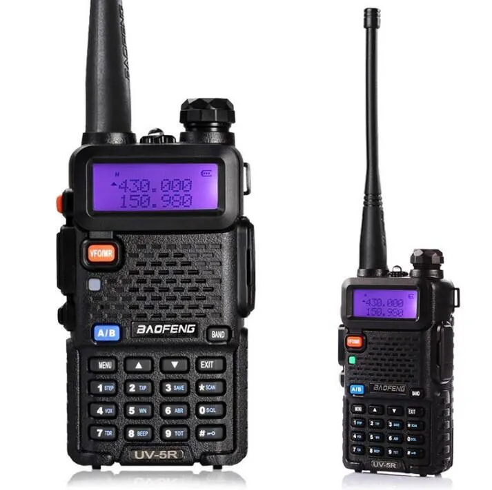 Baofeng UV-5R UV5R Walkie Talkie 듀얼 밴드 136-174MHz 400-520MHz 1800mAh 배터리가없는 이어폰 (BF-UV5R)이있는 양방향 무선 송수신기