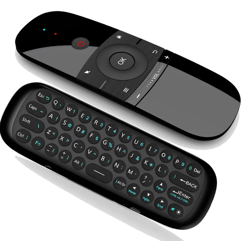 Double-Sided Air Fly Mouse USB Remote For Android TV BOX PC Wechip W1 Infrared Sensing Body Sense Mini 2.4G Wireless Keyboard