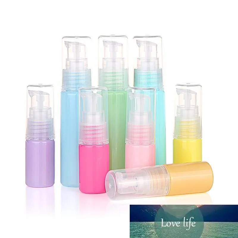 10ml 30 ML atomizador vacía botella de plástico de colores aerosol recargable de la fragancia del perfume botella del olor Muestra grupo de viaje de maquillaje Herramienta