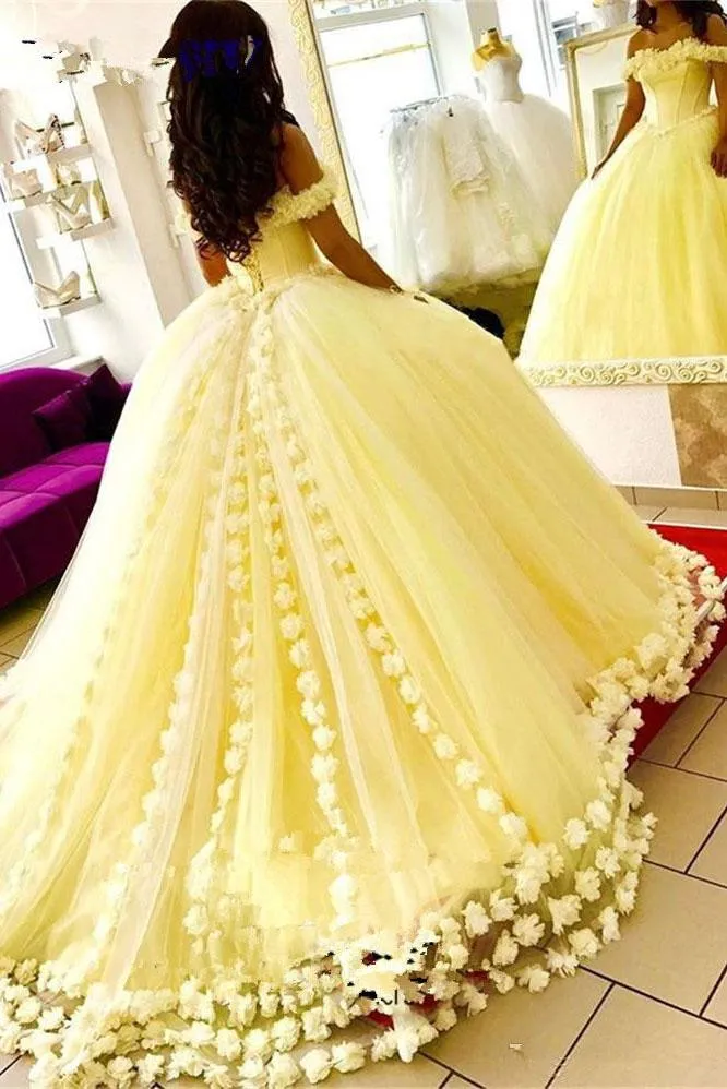 Light yellow ball gown new arrivals