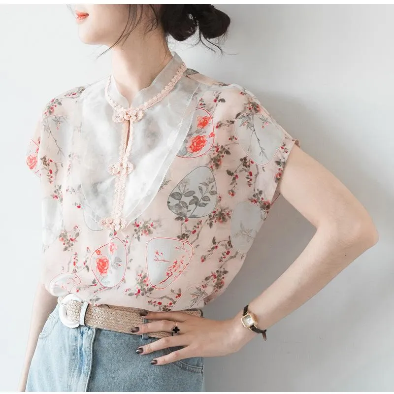 Women Chinese Collar Topwear - Buy Women Chinese Collar Topwear online in India