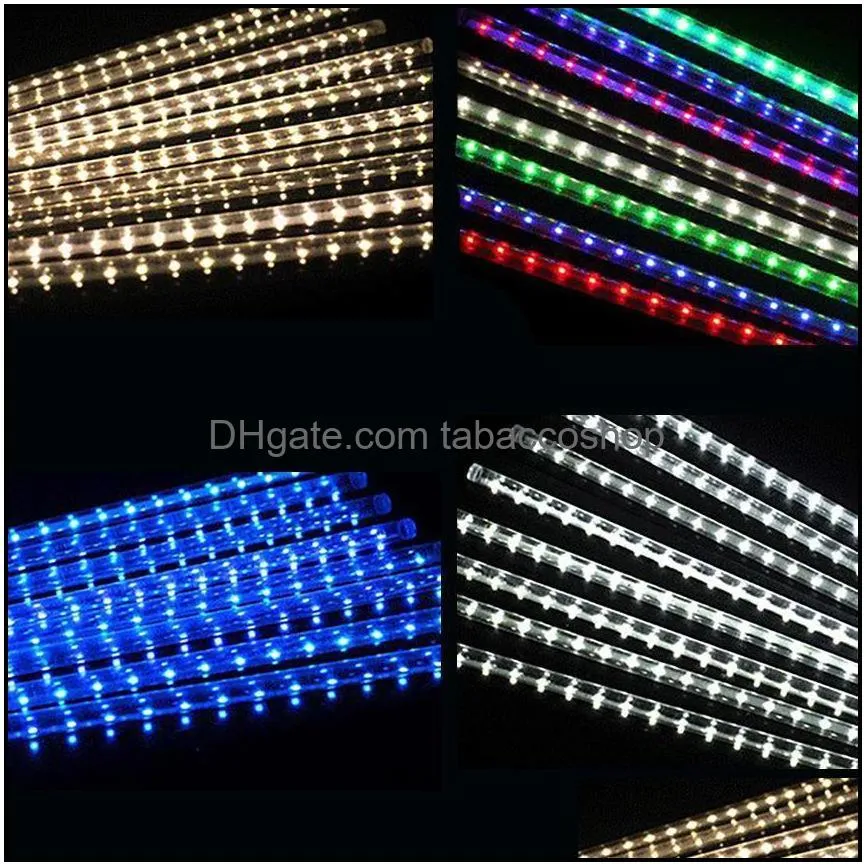 New Party 30/50/80cm Meteor Shower Lamp Household Waterproof LED String Lights Christmas Wedding Decoration