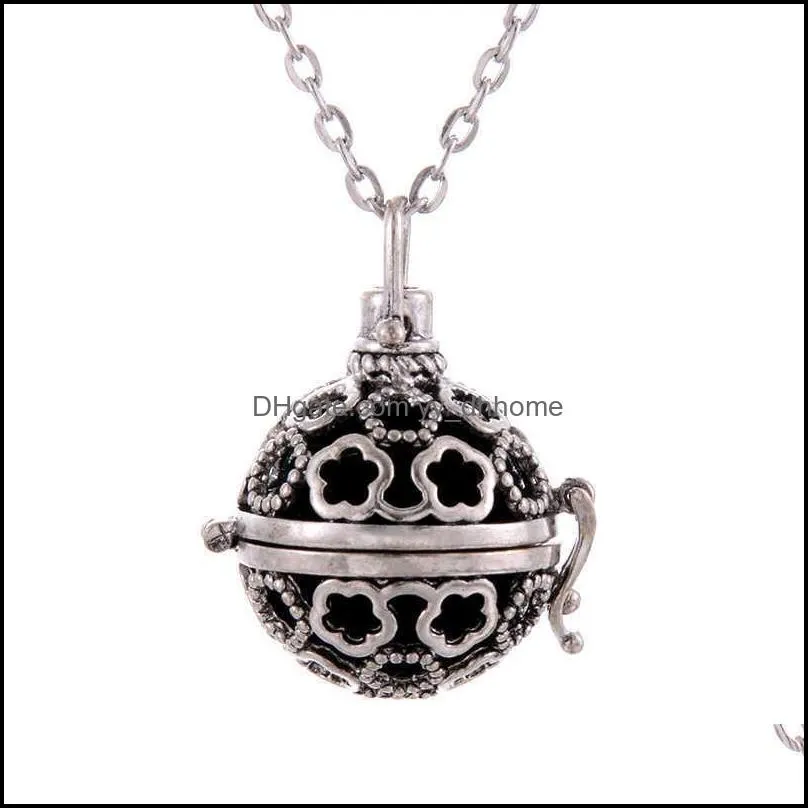 Autres ensembles de bijoux en forme de cœur par huile pendentif aromathérapie essentielle collier diffus médaillon Cage pour femmes fille cadeau livraison directe 2021