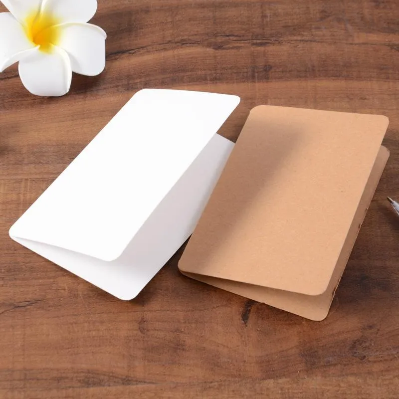 Thick Kraft Paper Greeting Cards Blank Folded Cards for DIY Wedding Birthday Invitations Thank You 122267