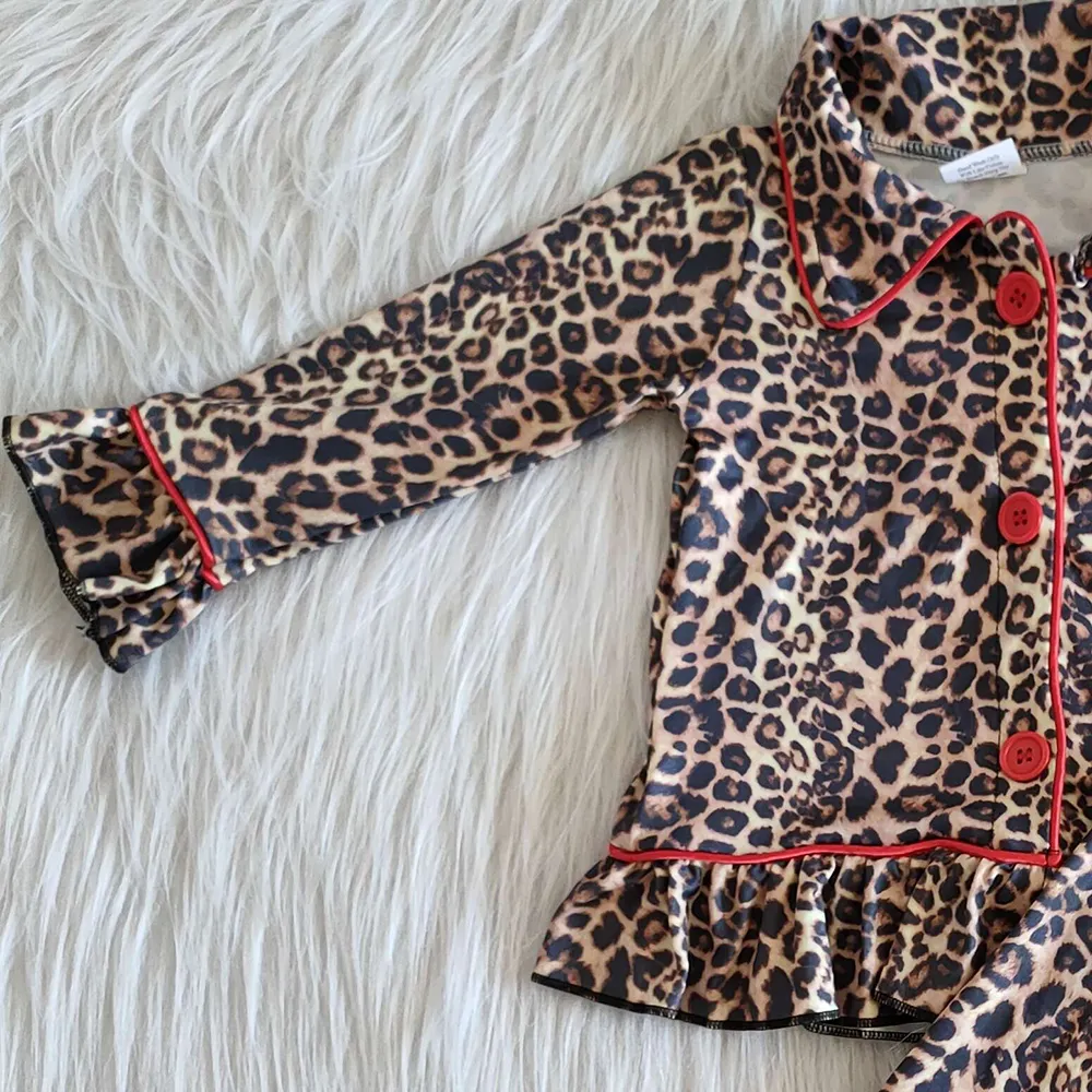 Leopard print girls pyjamas 2025