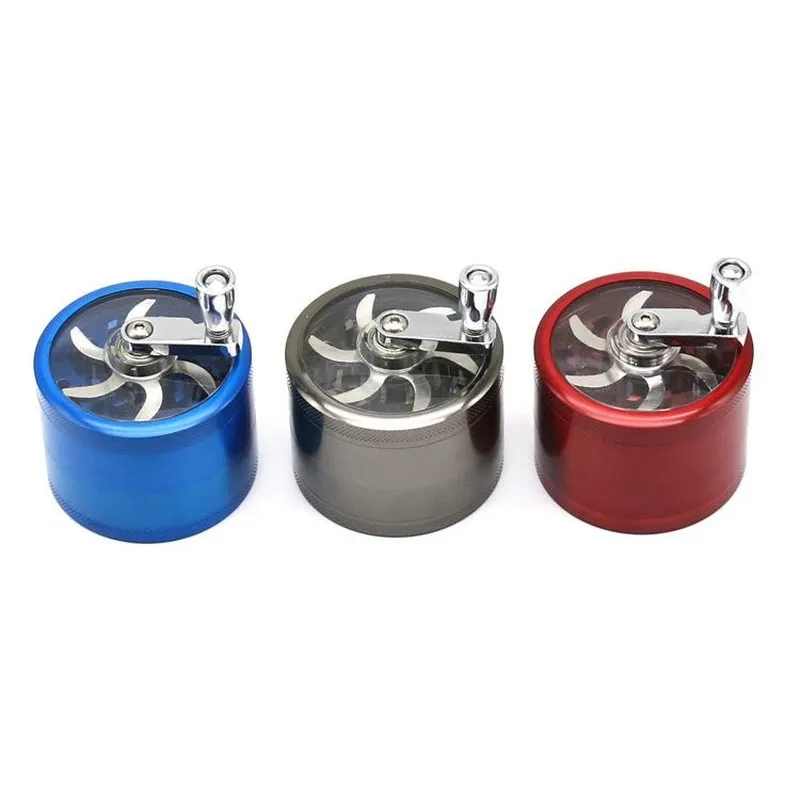 Aluminum Alloy 4 Layer Herb Grinder With Handle ... From Factory Sale,  $0.03