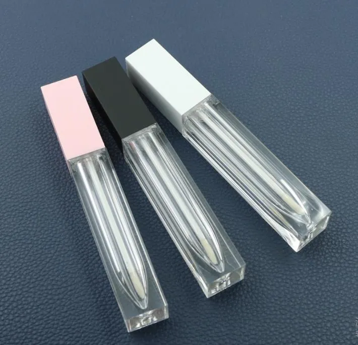 Contenants de bouteilles en plastique de brillant à lèvres de 7 ml vides transparents/givrés Tube de brillant à lèvres Eyeliner conteneur de cils SN4858