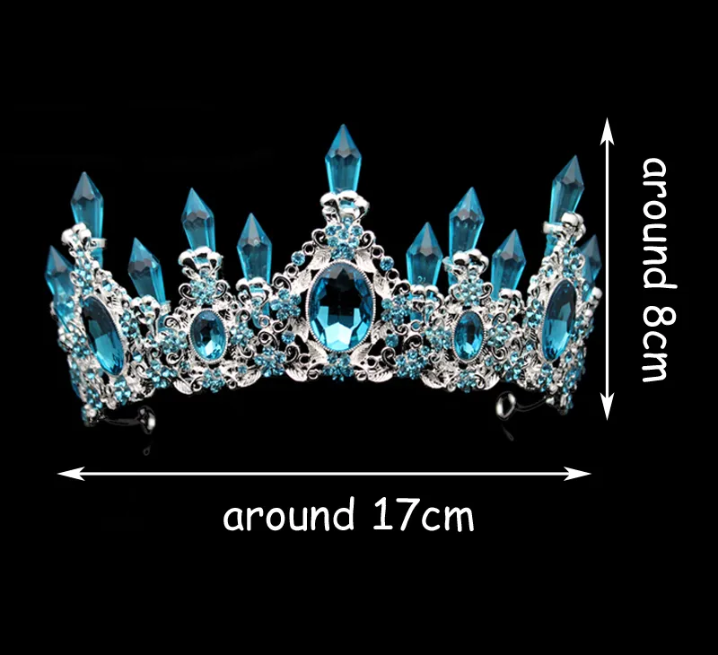 Diadema Vintage Azul Oscuro Con Flores Y Mariposas - Accesorio Brillante Para Bodas, Fiestas O Uso Diario