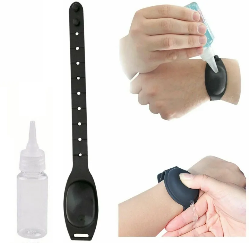 Bracelet de distributeur de silicone de main de poignet désinfectant pour les mains portable distribuant le distributeur de main de bracelet de silicone portable GGE1979