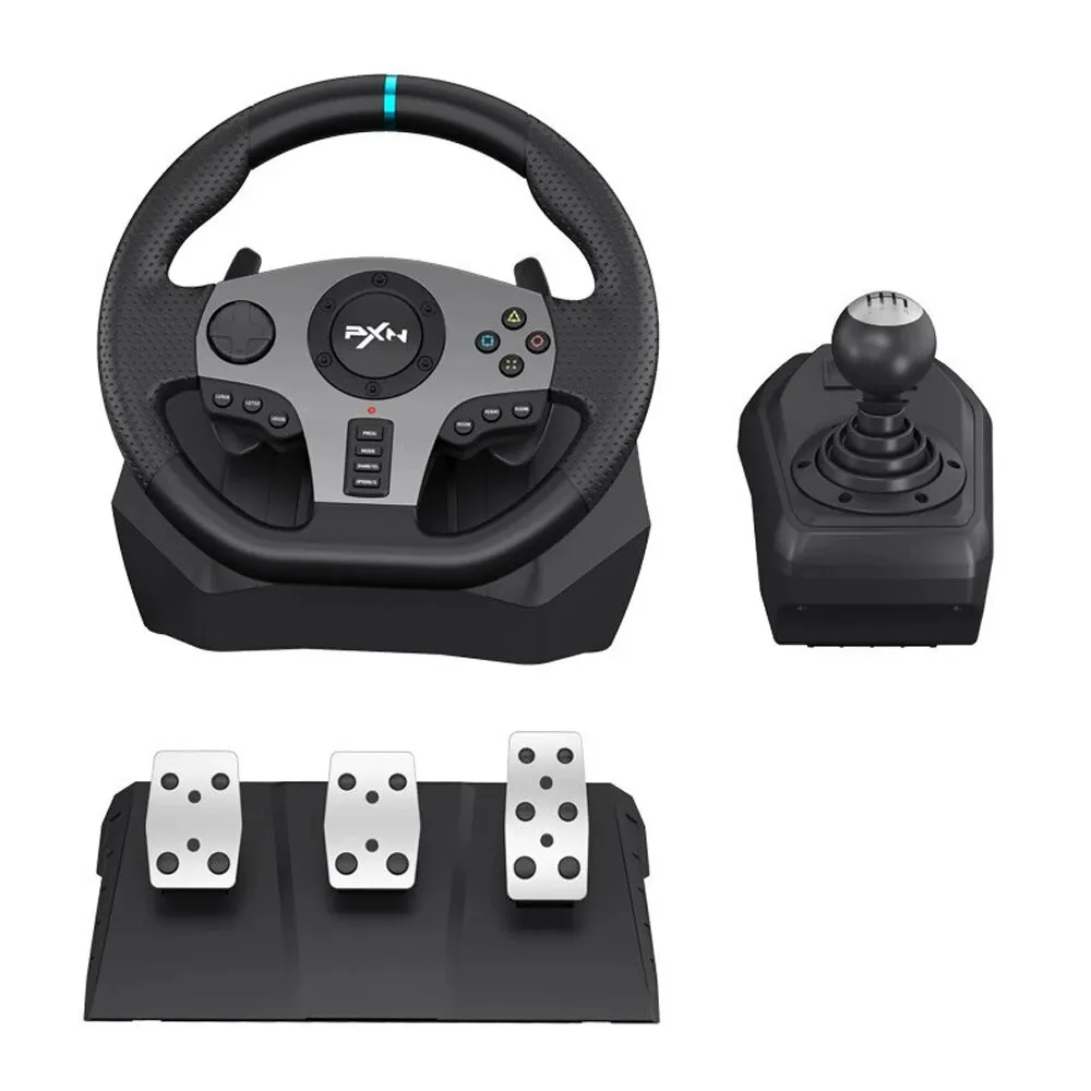 PXN-V9 Gaming Steering Wheel Pedal Vibration Racing Wheel 900 Rotation Game Controller for Xbox One 360 PC PS 3 4 for Nintendo Switch