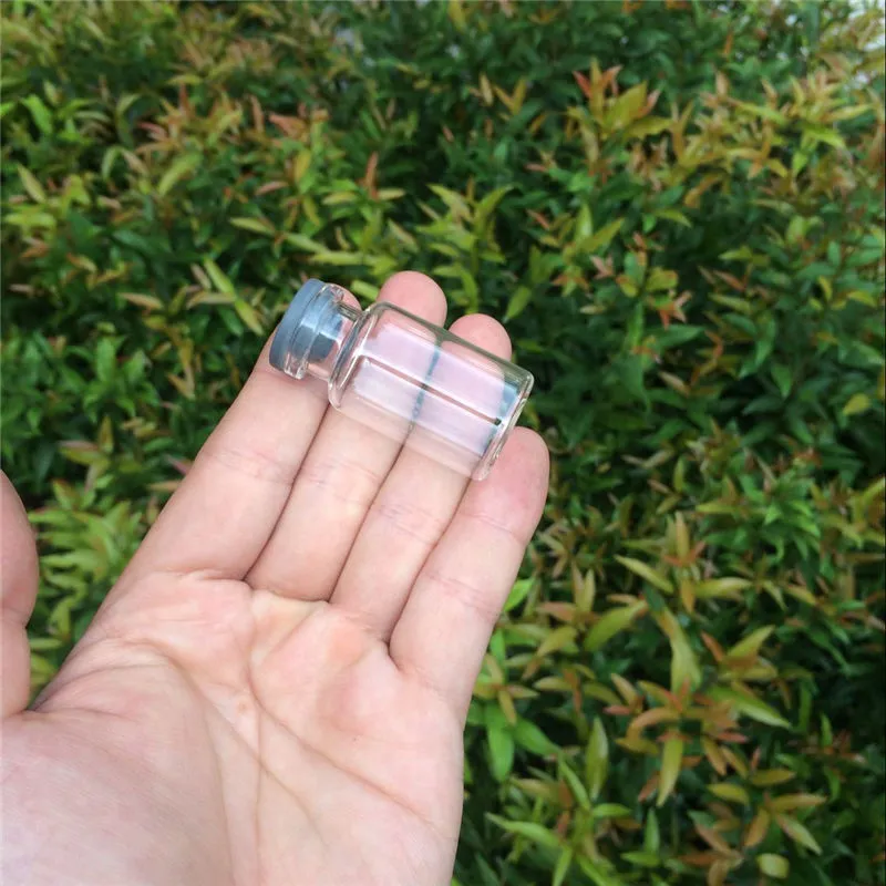10ml Glass Vials Bottles with Rubber Stopper Mini Bottles Jars Injection Vials for Liquid Leakproof Storage3