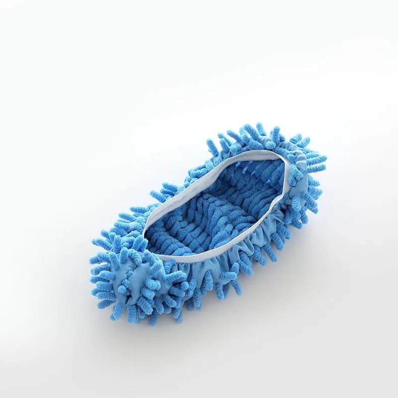 House slippers mop shoe cover multifunctional solid dust collector house bathroom floor shoe cover cleaning chenille slippers