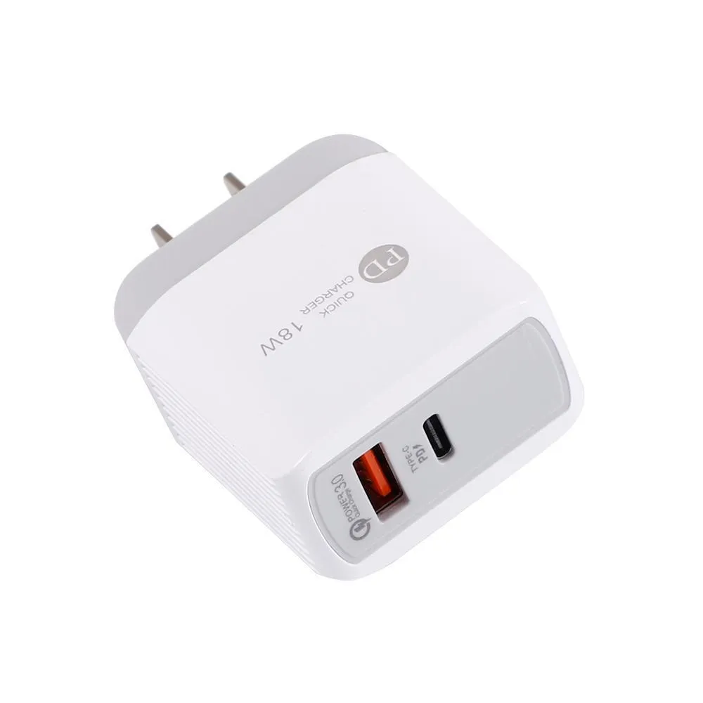 USB PD 18W Snelle lading QC 3.0 voor iPhone EU US Plug Snelle oplader voor Samsung S10 Huawei eenvoudig en praktisch