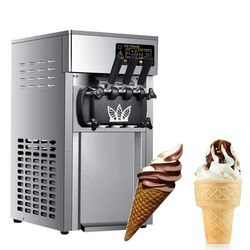 Machine à crème glacée électrique à vendre fabricant de cône sundae en acier inoxydable 110V 220V