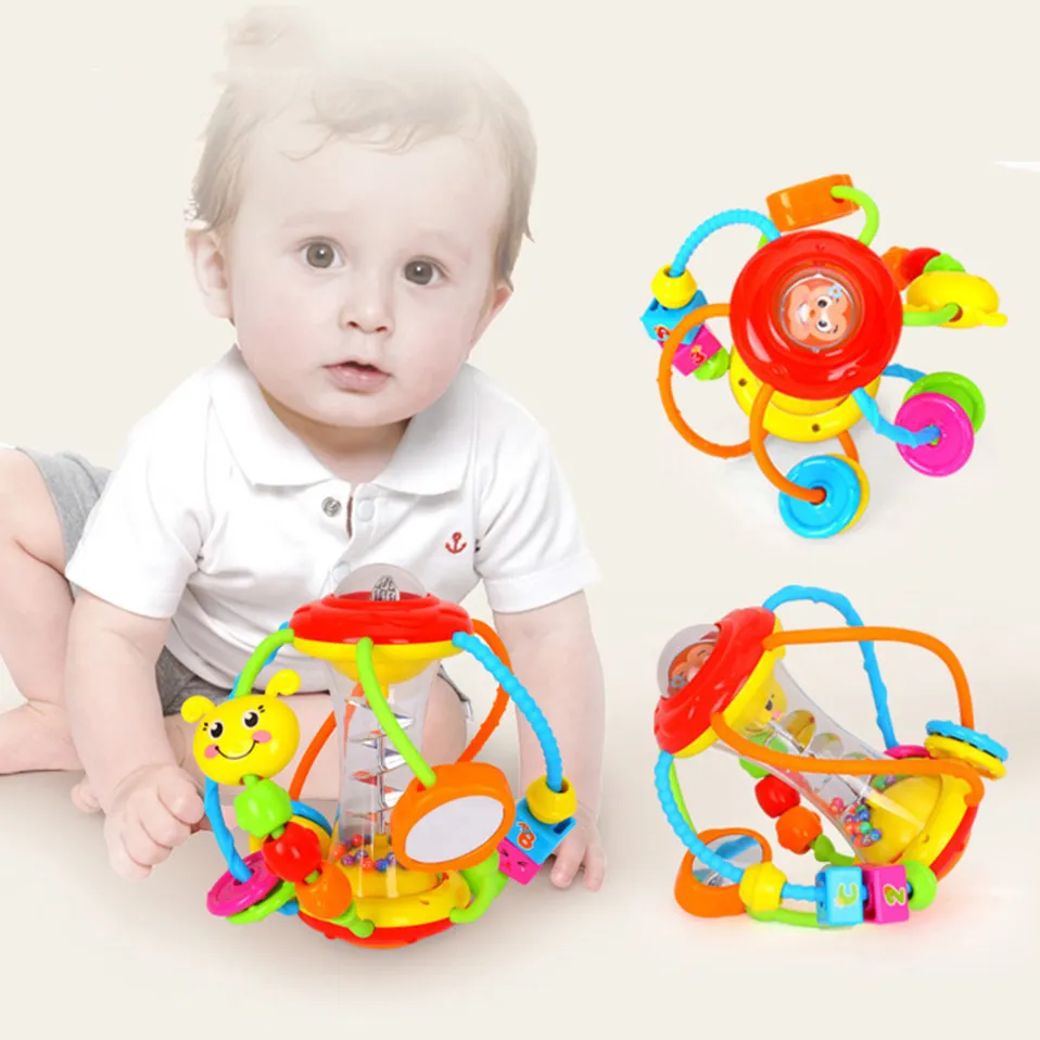 Apaffa Bebê Recém-nascido Chocalista Educacional Brinquedos Brinquedos Móveis Musical Chocalho Toys para Baby Might Chattles Bebê Brinquedos 0-12 Meses LJ201124