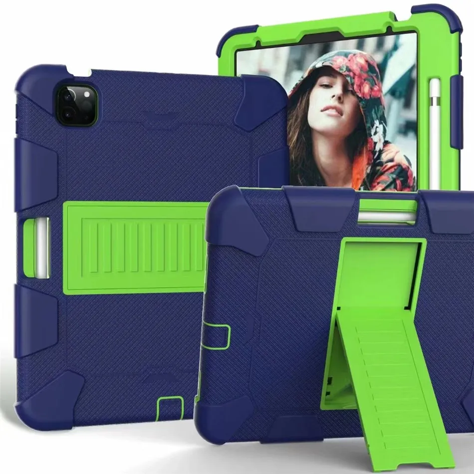 Shockproof Holder Hybrid Armor Tablet Case for IPad 10.2 10.9 9.7 AIR 2 4 5 7 Samsung Tab A T307 T290 T510